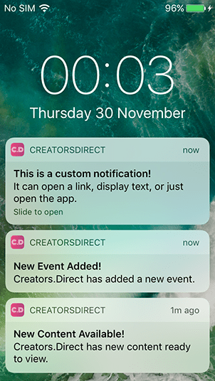 Custom notifications